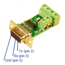 VTR-232/422PC 4 лінії даних A, B – прийом; Y,Z – передача без корпуса