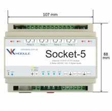 Модуль Socket-5 4 входи, 4 реле 240В 10А