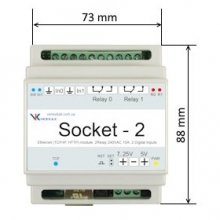 Модуль Socket-2 2 входи, 2 реле 240В 10А